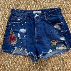 ZARA Jean Shorts (High waist)